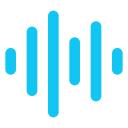 Icon representing voiceover, music, and sound tools